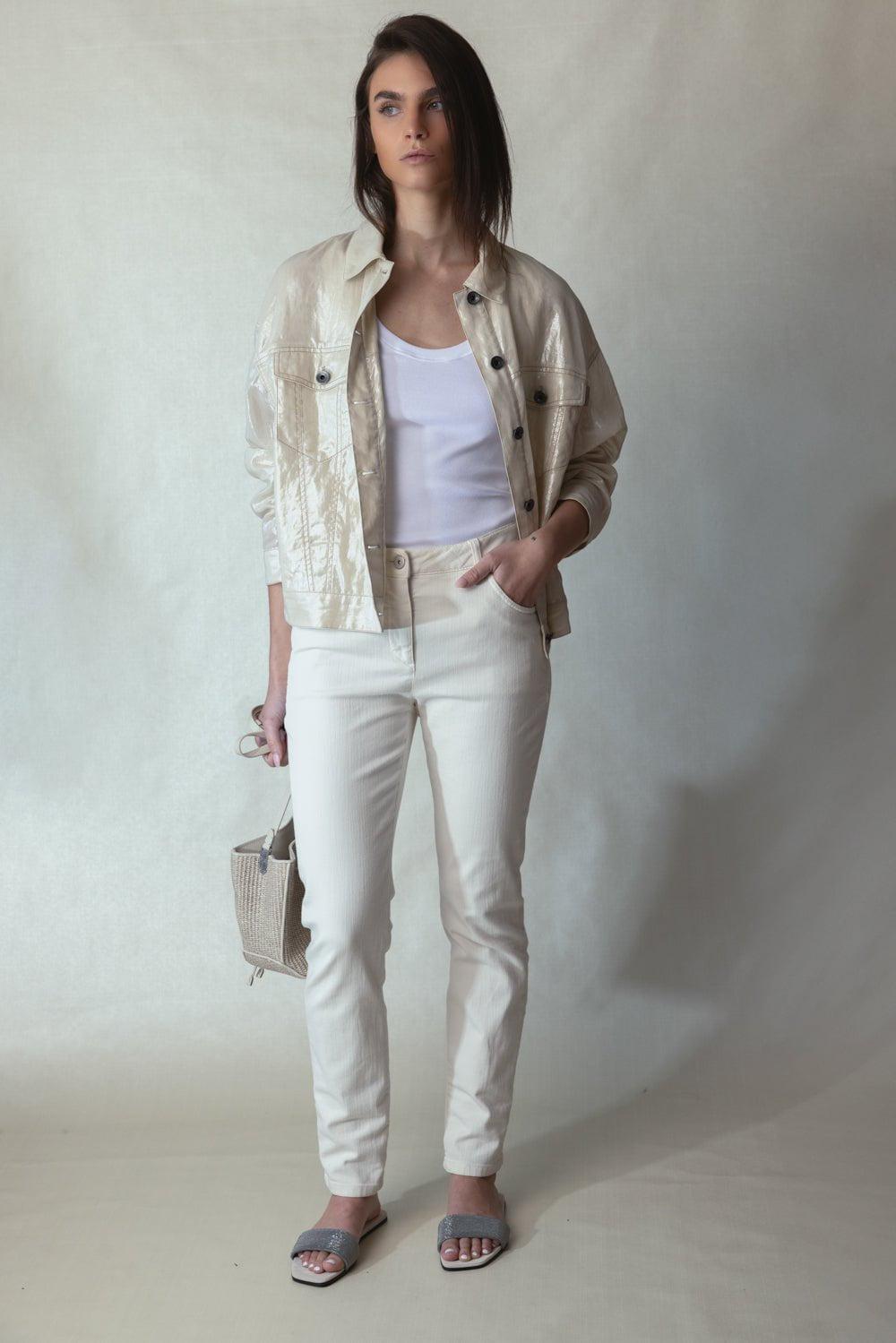 BRUNELLO CUCINELLI-Five Pocket Skinny Jean - Oat-
