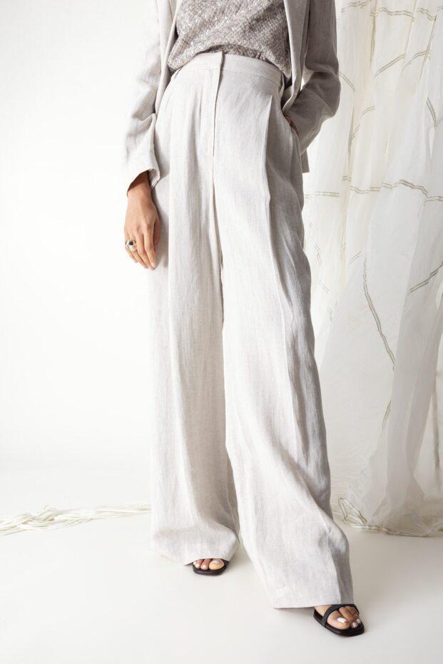 Sparkling Wide Trousers-BEIGE-38-CLOTHINGPANTWIDE LEG-BRUNELLO CUCINELLI