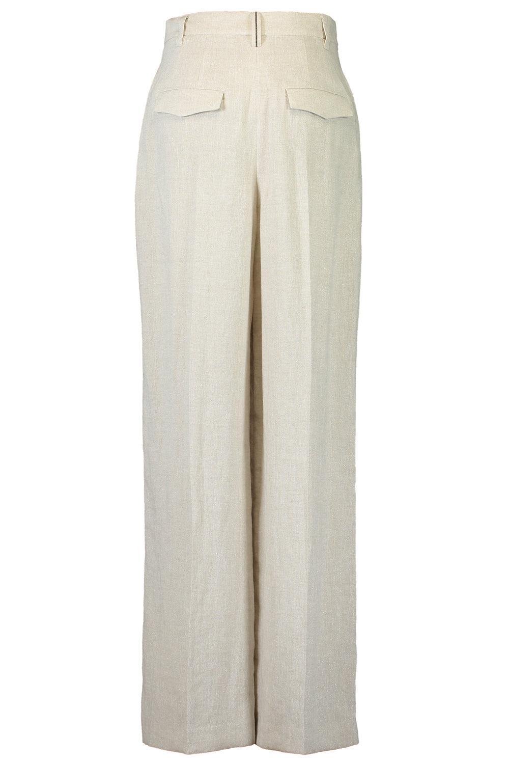 Sparkling Wide Trousers-BEIGE-38-CLOTHINGPANTWIDE LEG-BRUNELLO CUCINELLI