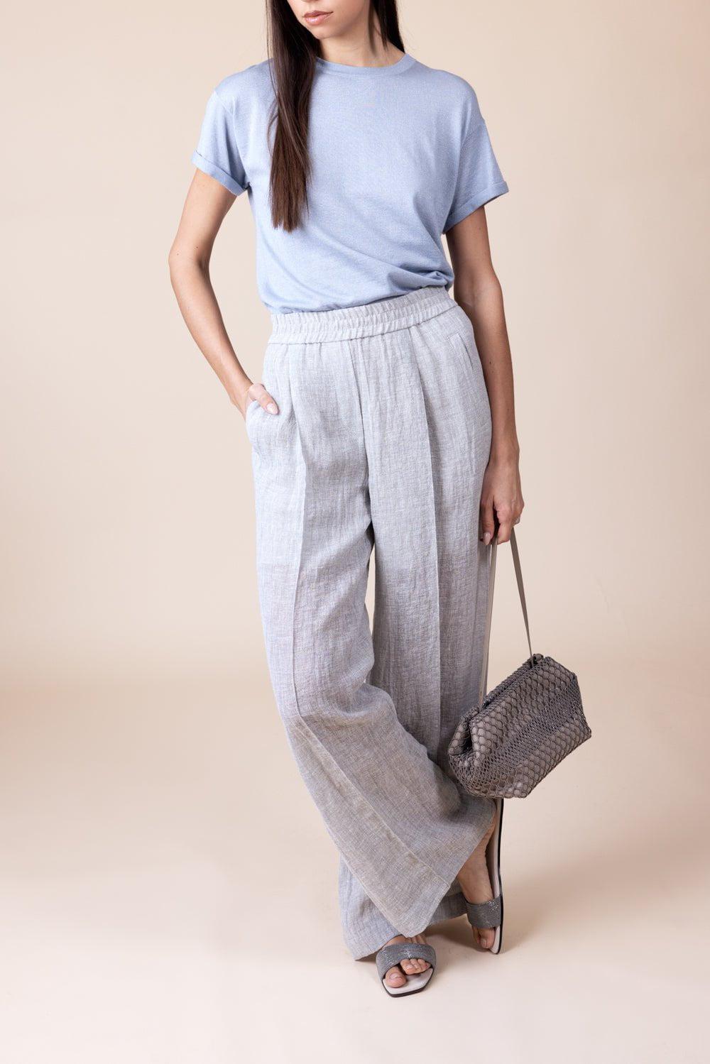 BRUNELLO CUCINELLI-Wide Leg Pant-