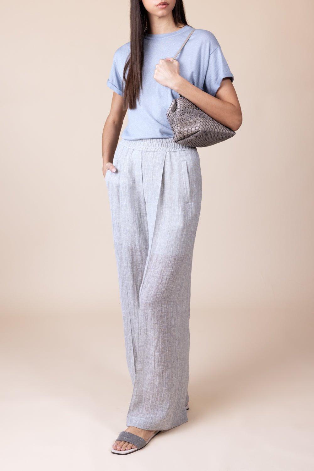 BRUNELLO CUCINELLI-Wide Leg Pant-