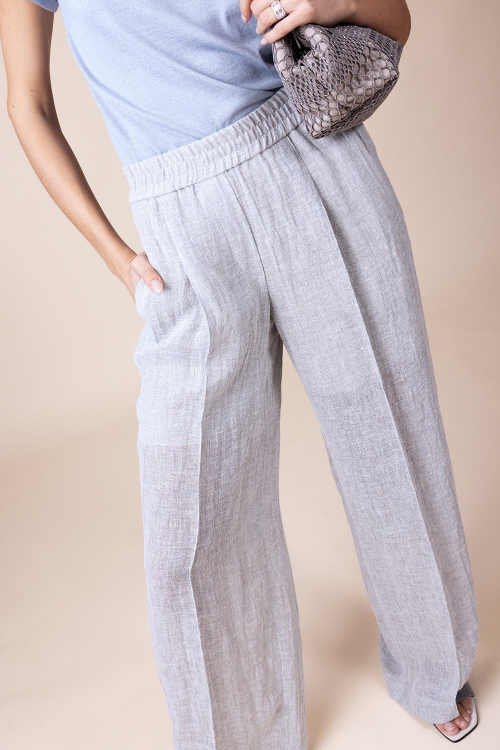 BRUNELLO CUCINELLI-Wide Leg Pant-