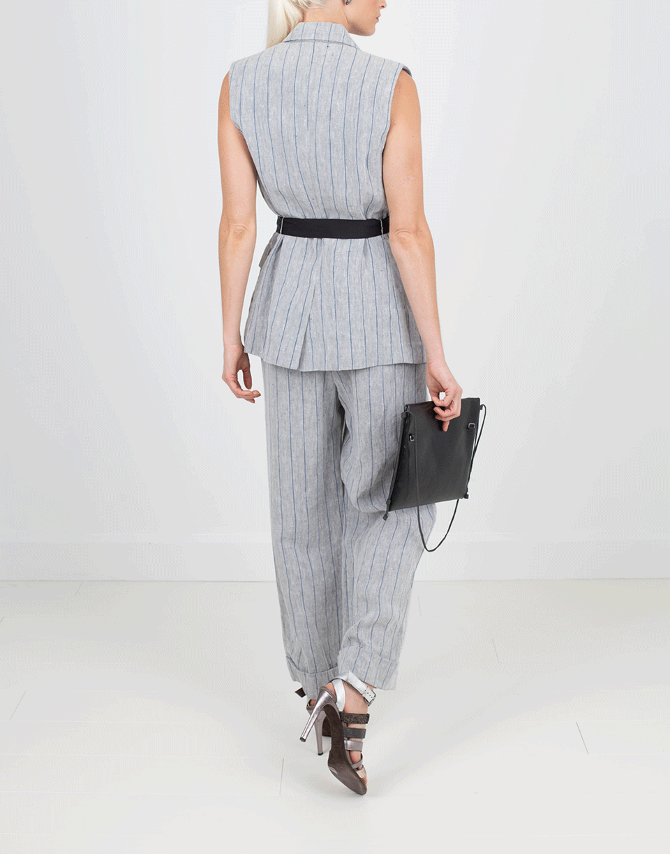 BRUNELLO CUCINELLI-Wide Leg Pinstripe Pant-