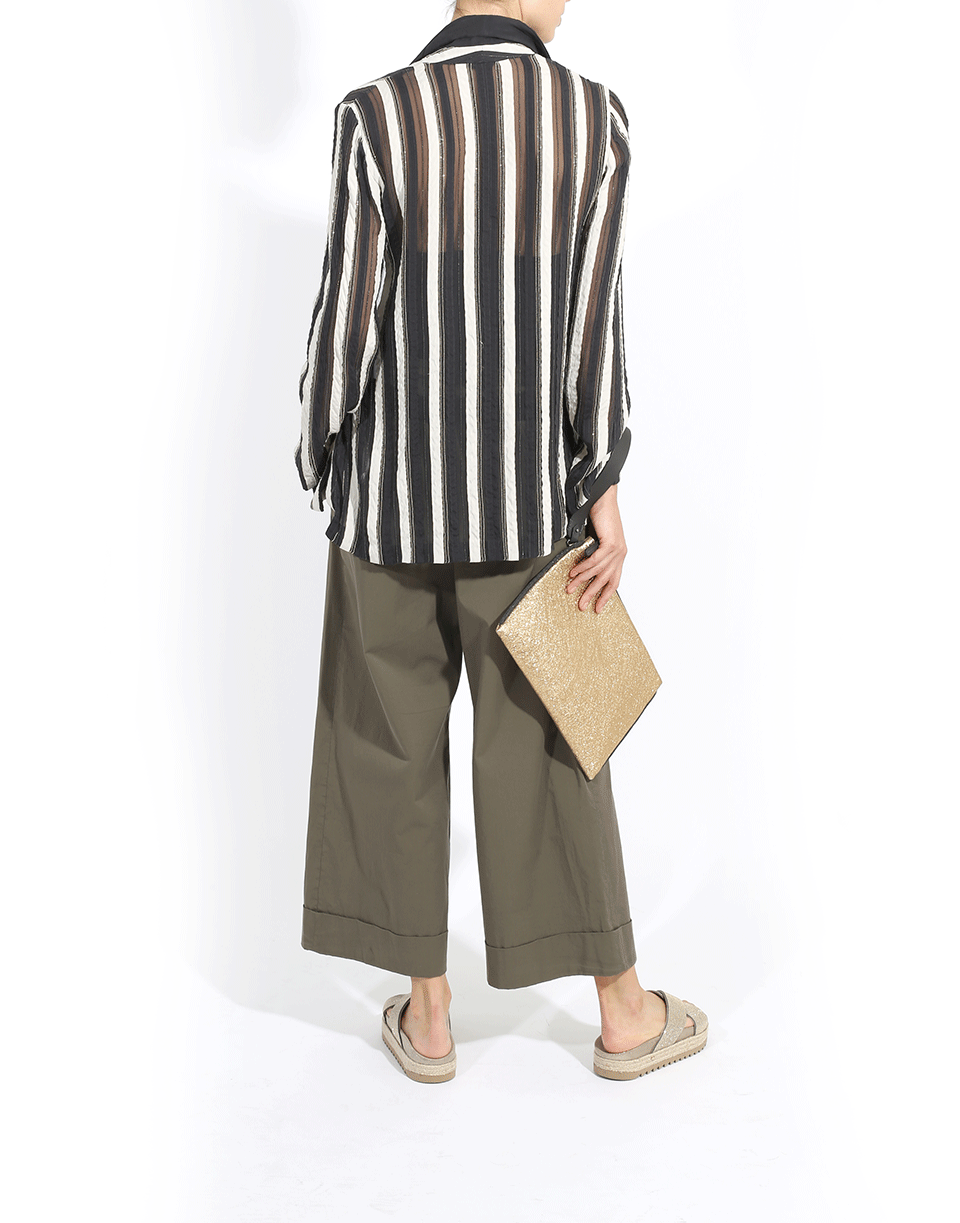 BRUNELLO CUCINELLI-Wide Leg Cuff Pant-