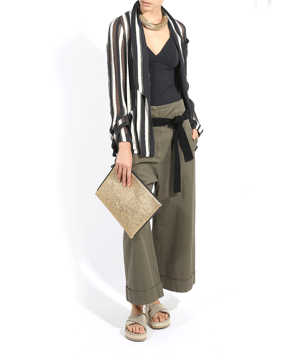 BRUNELLO CUCINELLI-Wide Leg Cuff Pant-