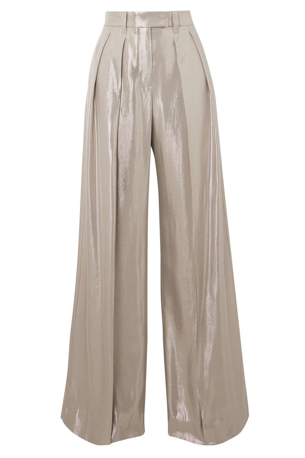 BRUNELLO CUCINELLI-Metallic Wide Leg Pant - Oyster-