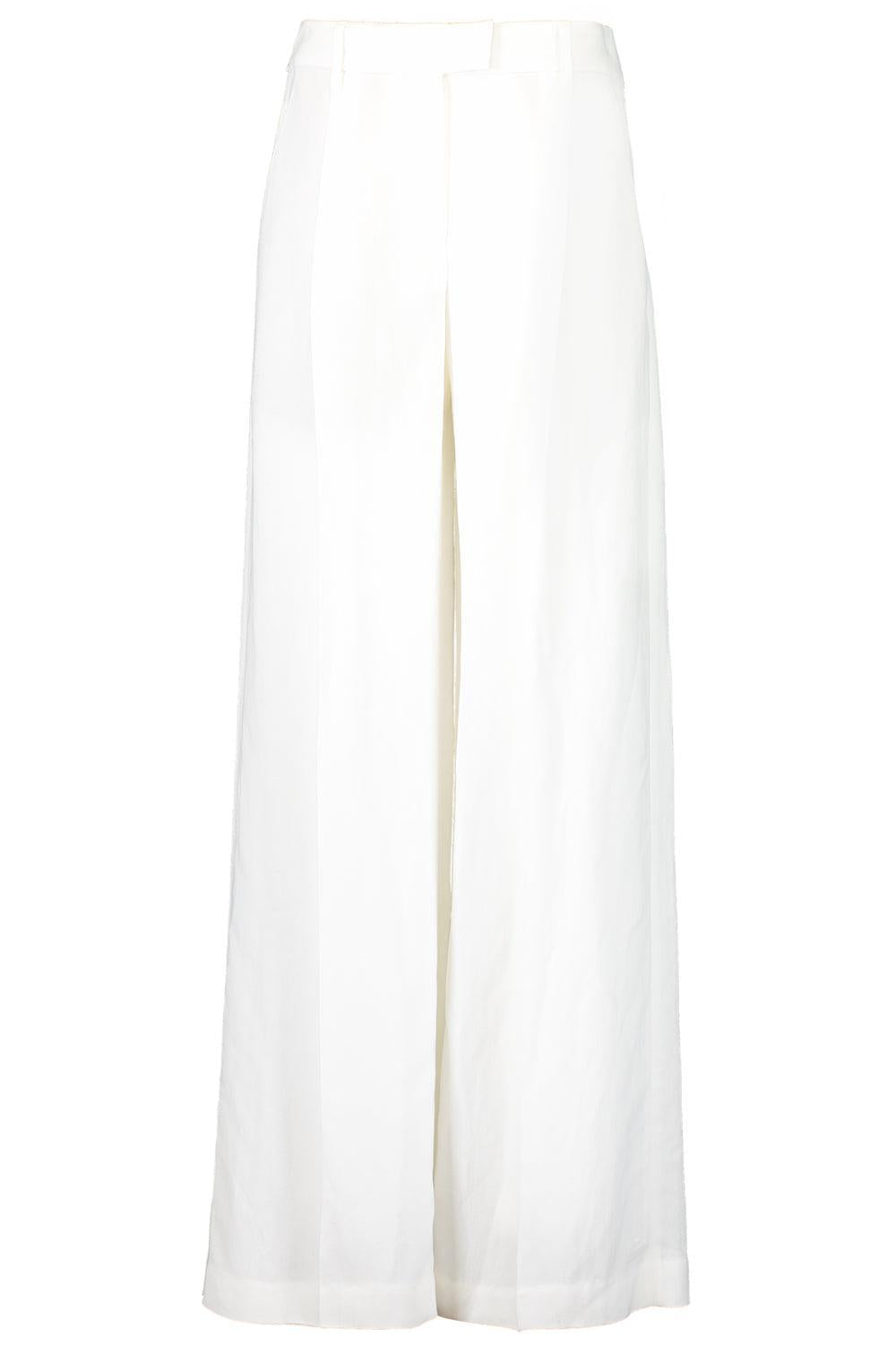 Loose Pleated Trousers-WHITE-38-CLOTHINGPANTWIDE LEG-BRUNELLO CUCINELLI