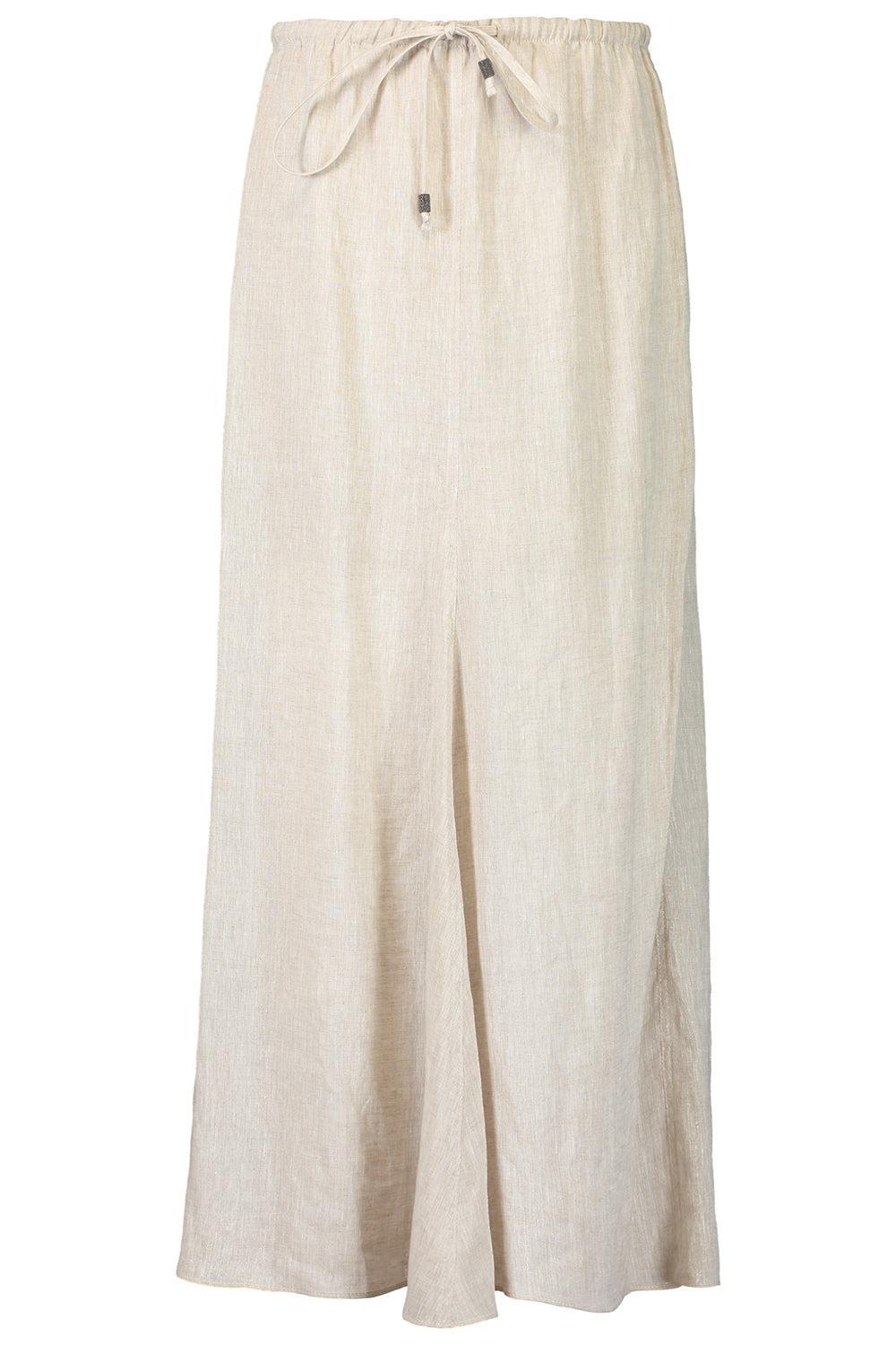 Fluid Skirt-JUTE-38-CLOTHINGSKIRTMAXI-BRUNELLO CUCINELLI