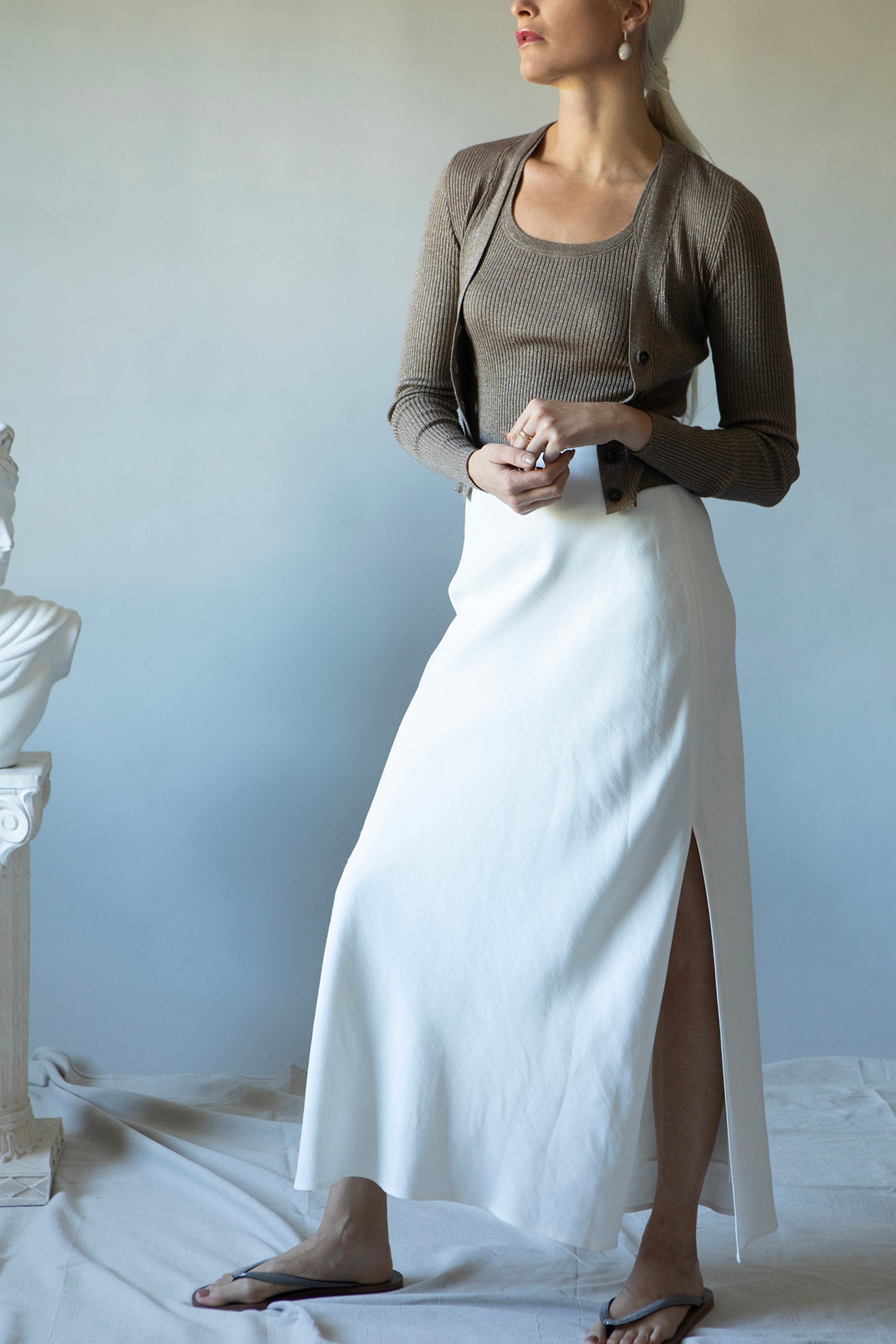 BRUNELLO CUCINELLI-Fluid Skirt - Panama-