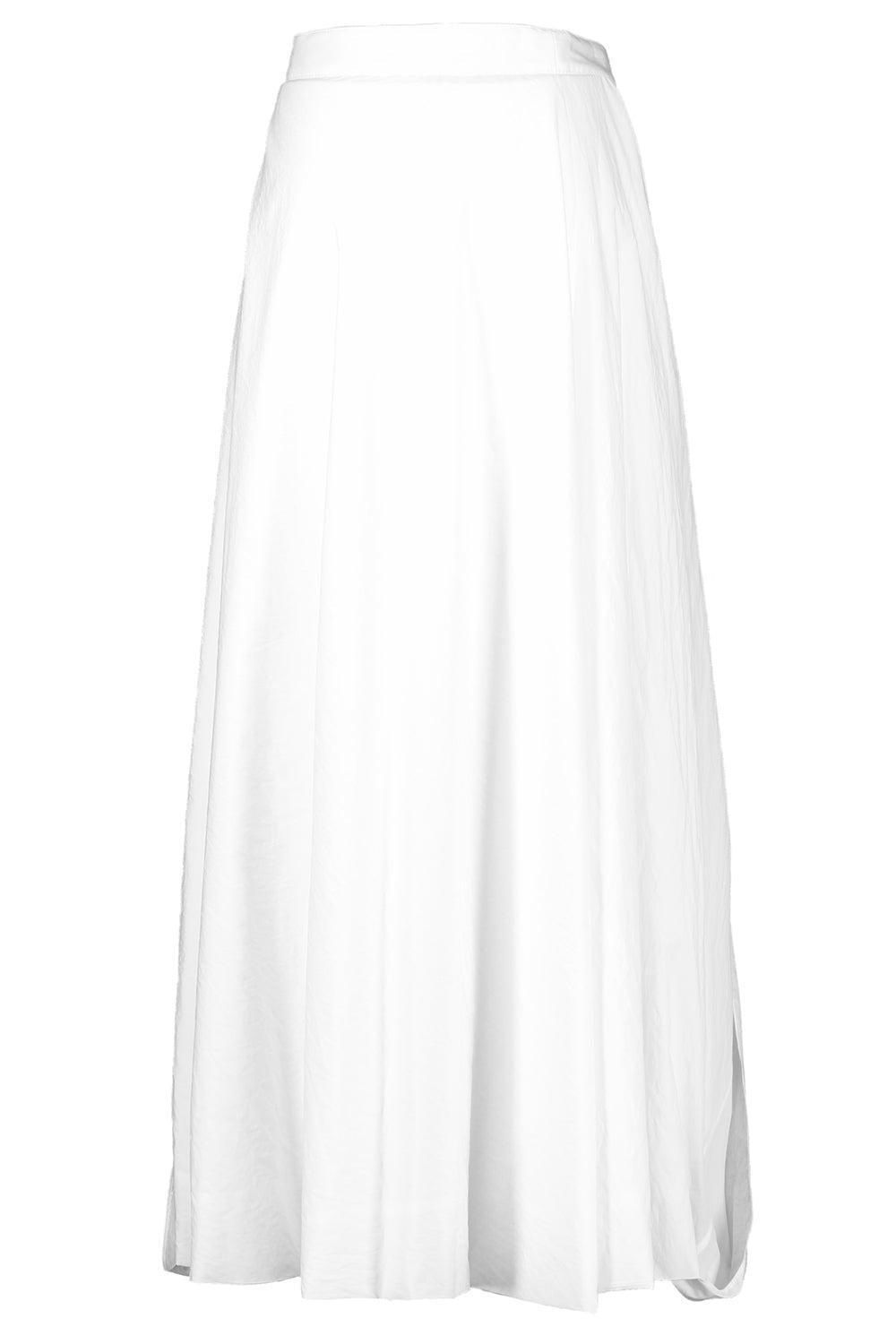 Bubble Hem Skirt-WHITE-38-CLOTHINGSKIRTMIDI-BRUNELLO CUCINELLI