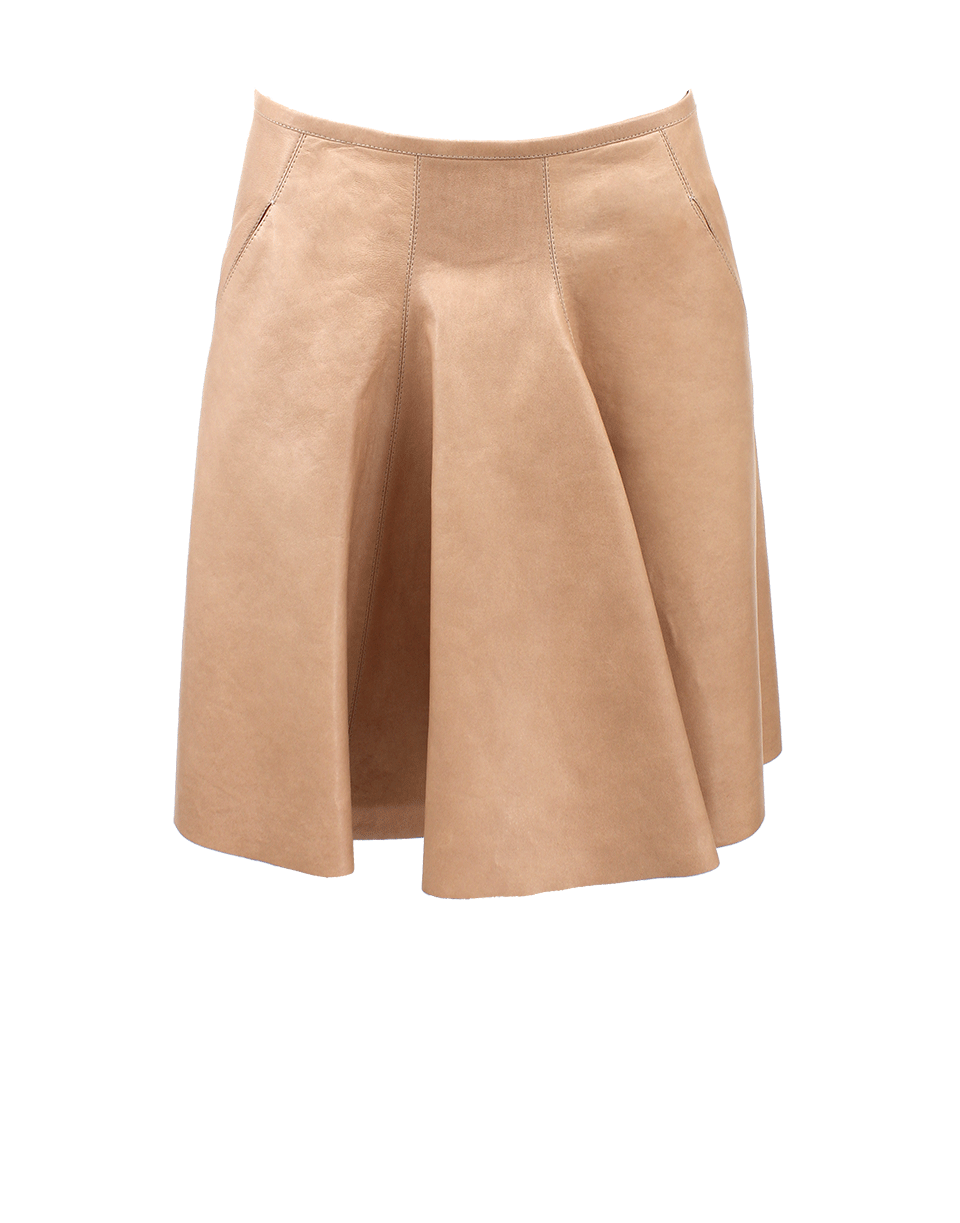 BRUNELLO CUCINELLI-Leather Flirt Skirt-