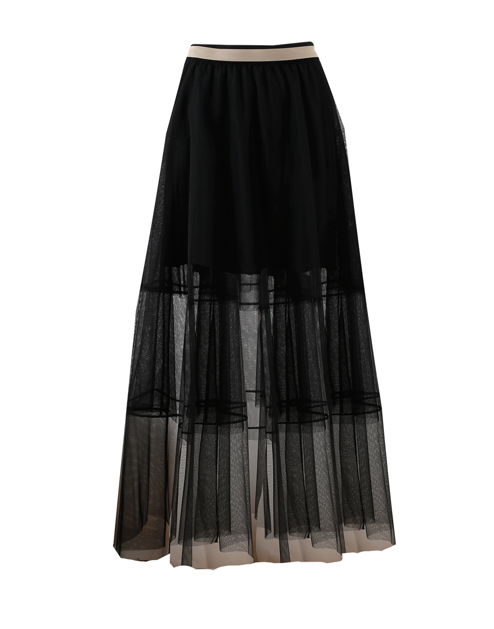 BRUNELLO CUCINELLI-Tulle Tier Overlay Skirt-