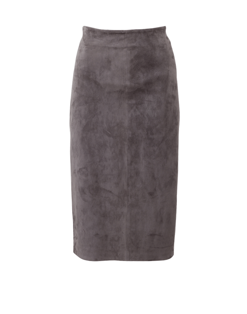 BRUNELLO CUCINELLI-Suede Pencil Skirt-