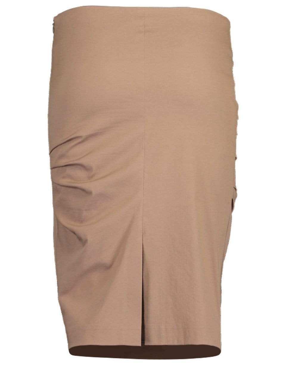 BRUNELLO CUCINELLI-Side Ruch Stretch Pencil Skirt-DESERT