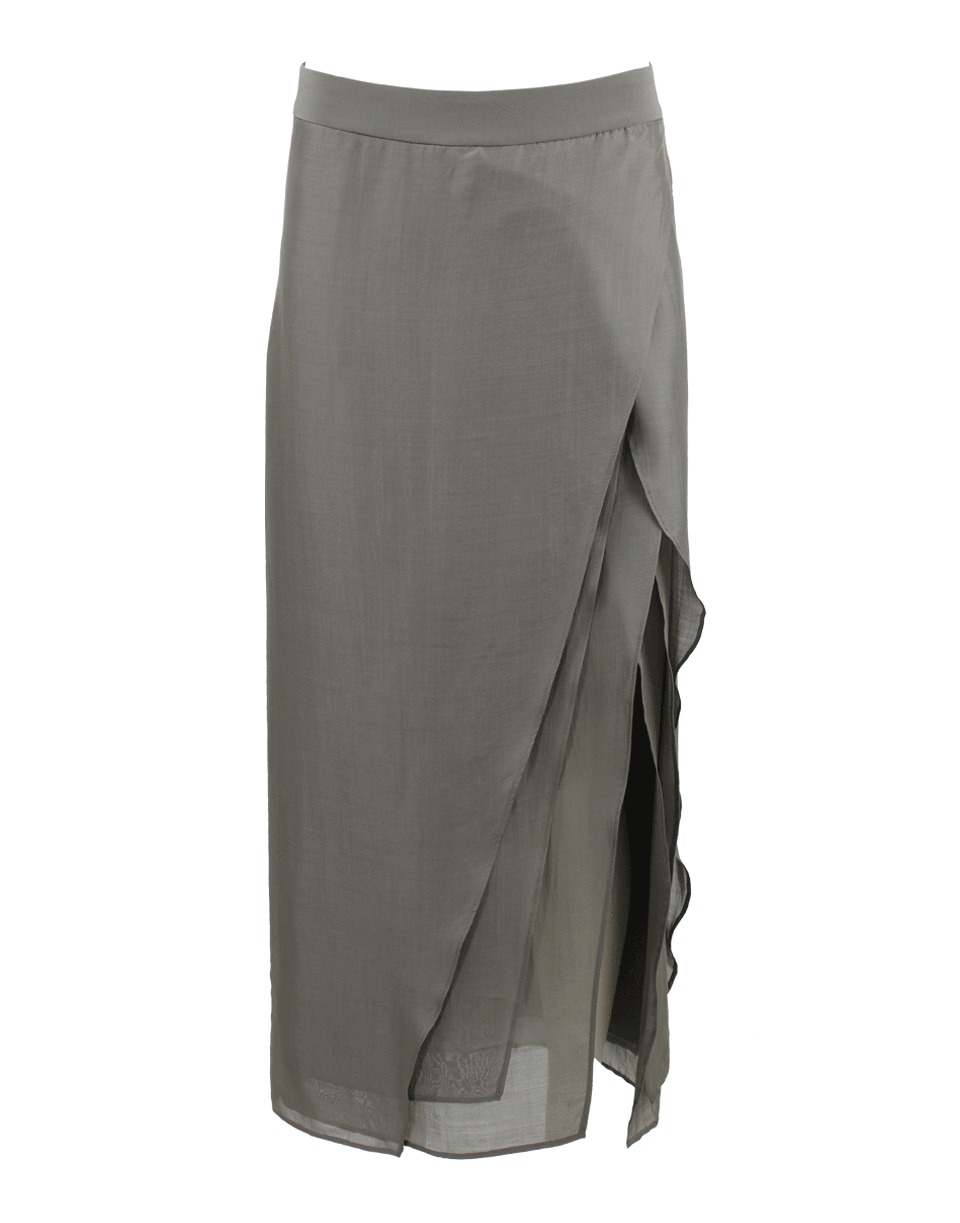BRUNELLO CUCINELLI-Layered Slit Skirt-