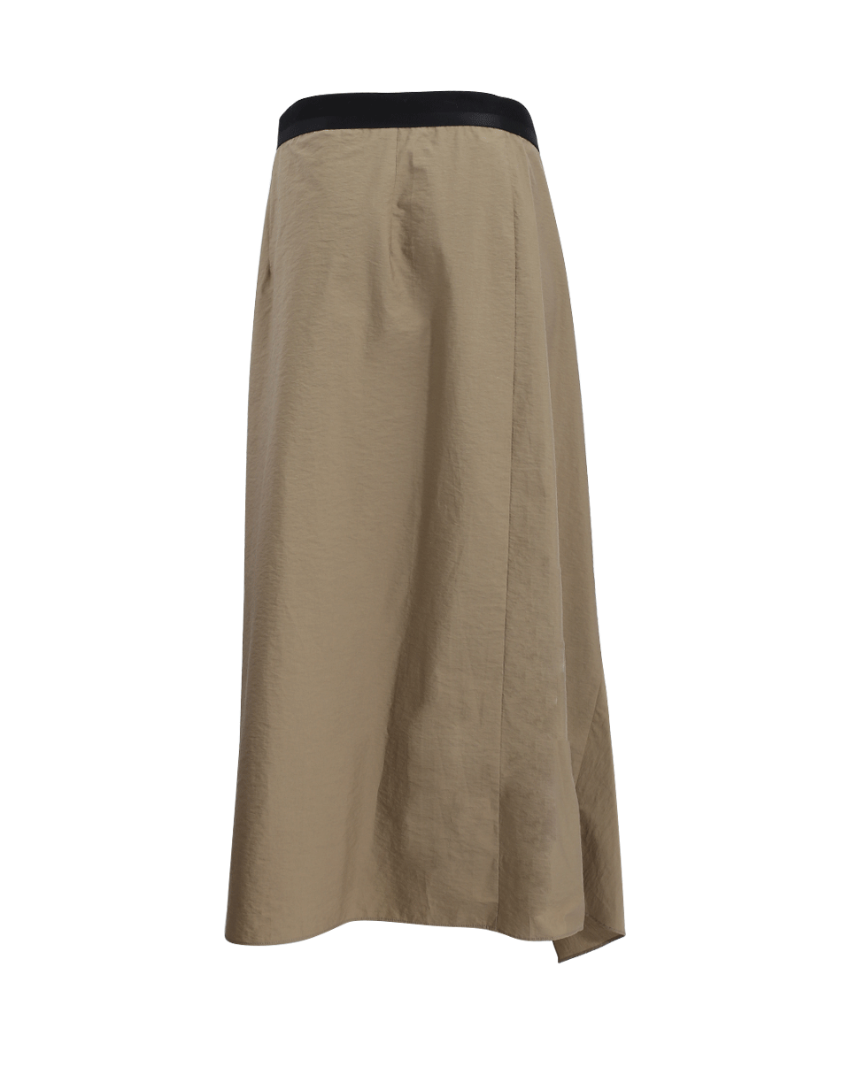 BRUNELLO CUCINELLI-Ruffle Slit Skirt-