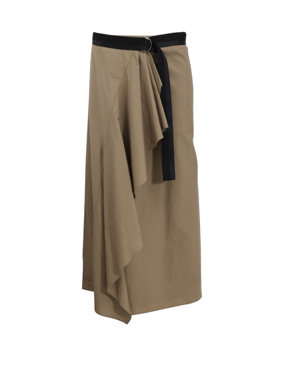 BRUNELLO CUCINELLI-Ruffle Slit Skirt-