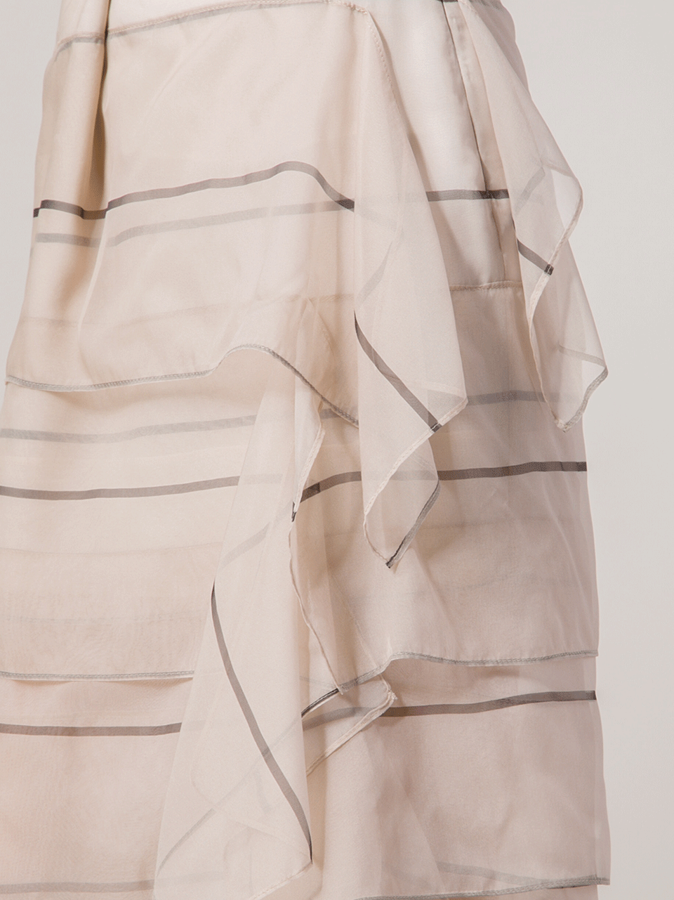 BRUNELLO CUCINELLI-Layered Stripe Skirt-