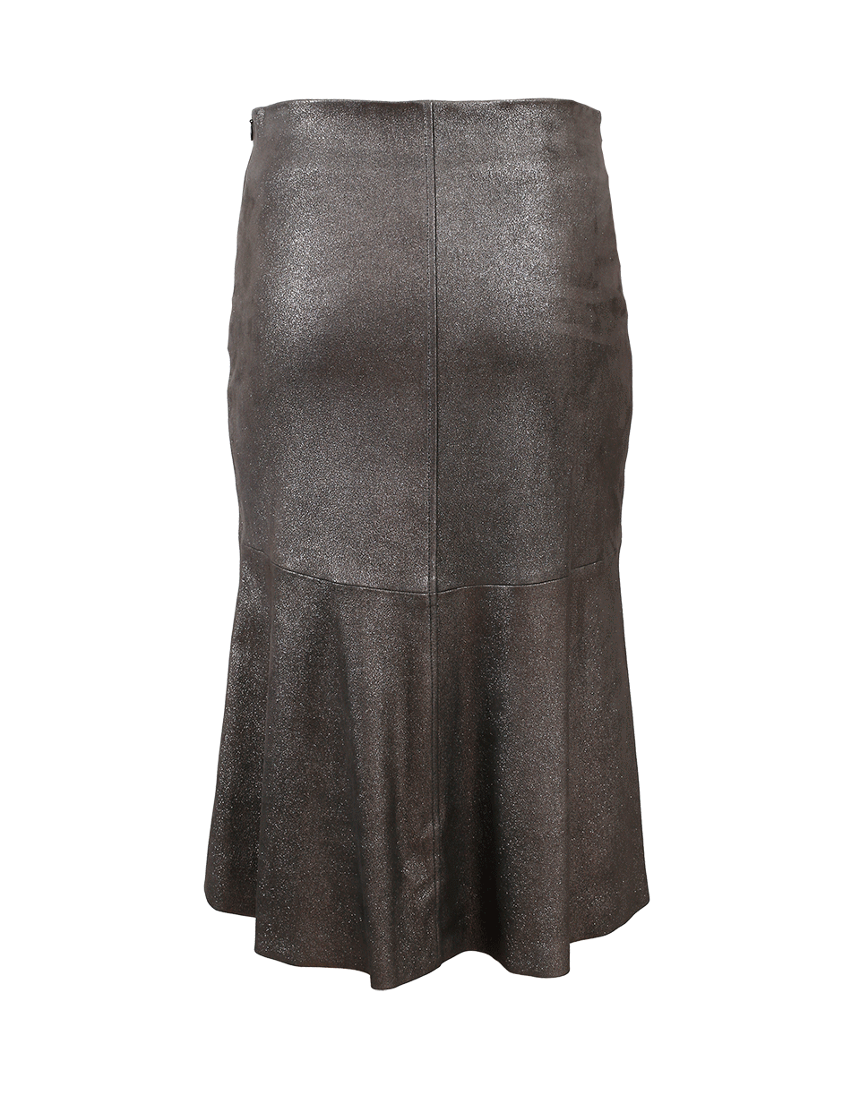 BRUNELLO CUCINELLI-Metallic Shimmer Flounce Skirt-