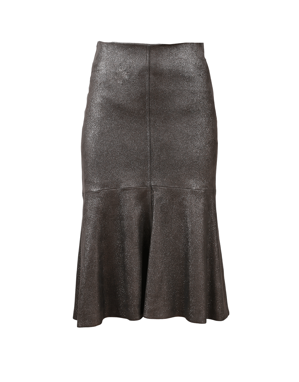 BRUNELLO CUCINELLI-Metallic Shimmer Flounce Skirt-