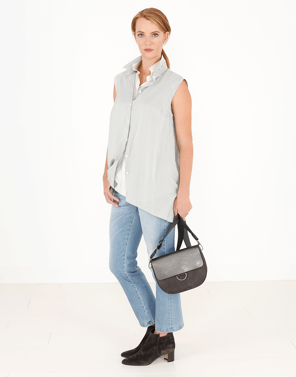 BRUNELLO CUCINELLI-Double Layer Collared Shirt-