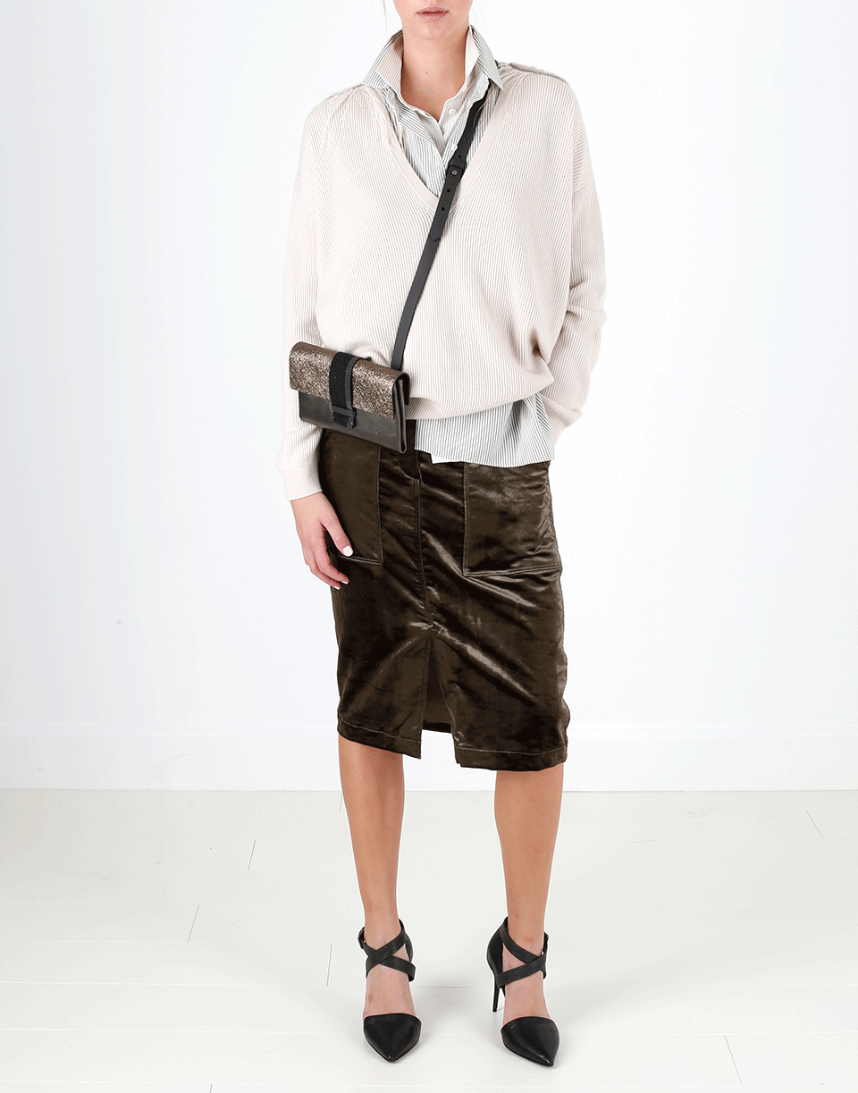 BRUNELLO CUCINELLI-Double Layer Collared Shirt-