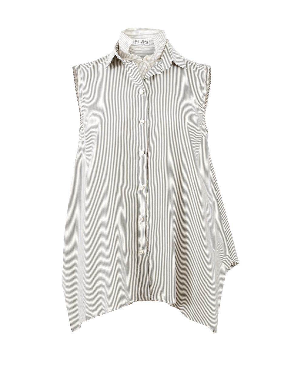 BRUNELLO CUCINELLI-Double Layer Collared Shirt-