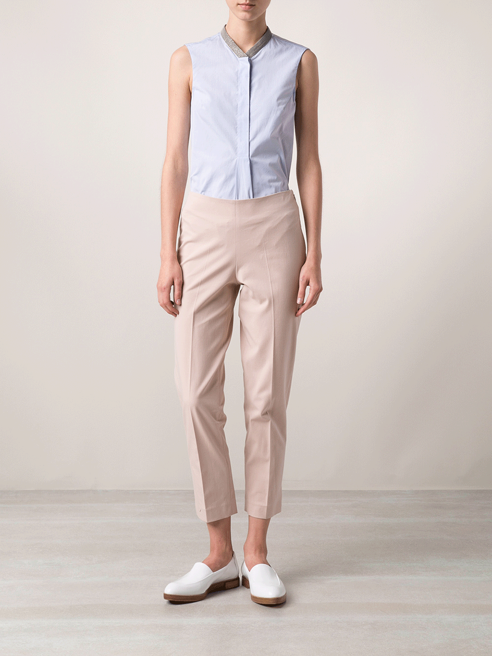 BRUNELLO CUCINELLI-Swing Blouse With Monili Trim-