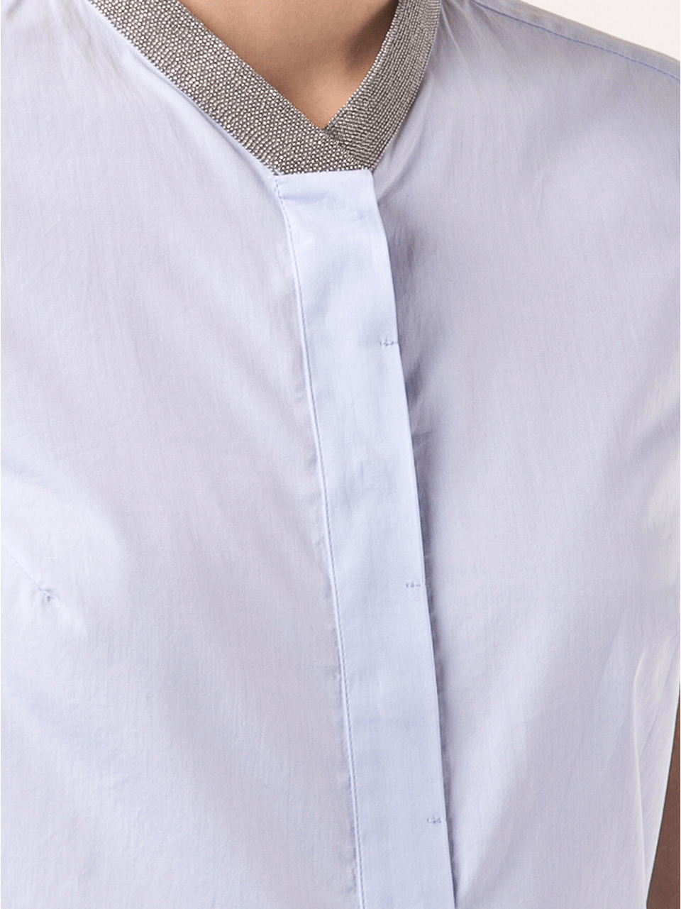 BRUNELLO CUCINELLI-Swing Blouse With Monili Trim-