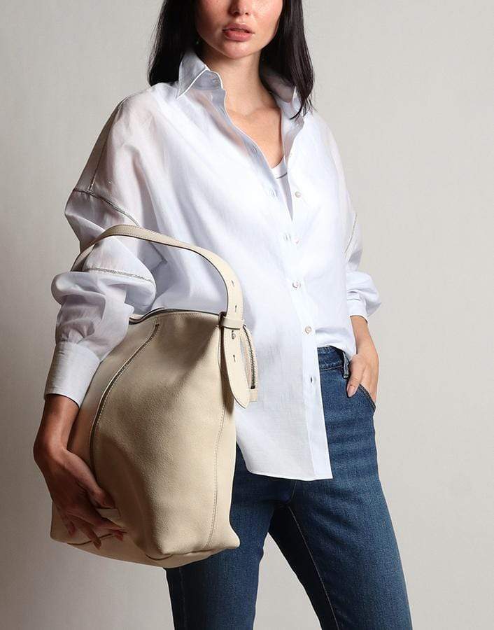 BRUNELLO CUCINELLI-Monili Embroidered Sleeve Blouse-