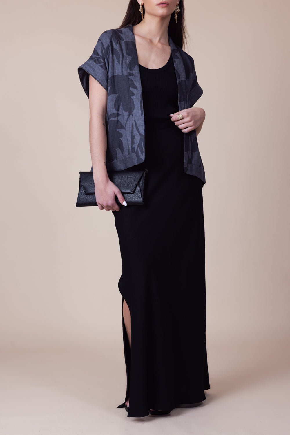 BRUNELLO CUCINELLI-Short Sleeve Wrap Blouse-