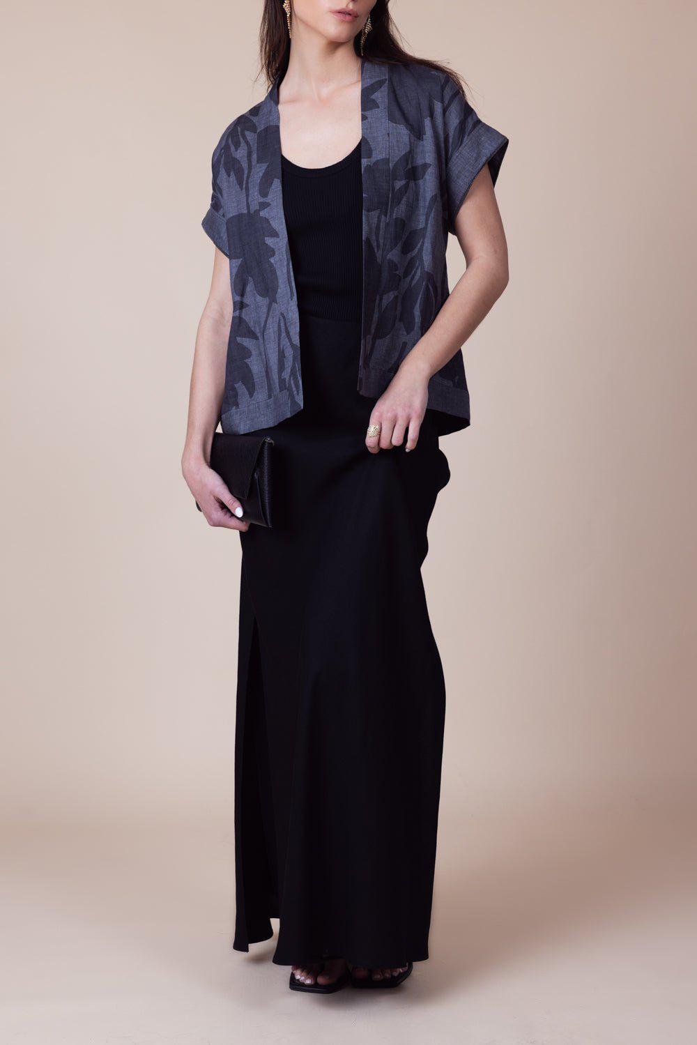 BRUNELLO CUCINELLI-Short Sleeve Wrap Blouse-