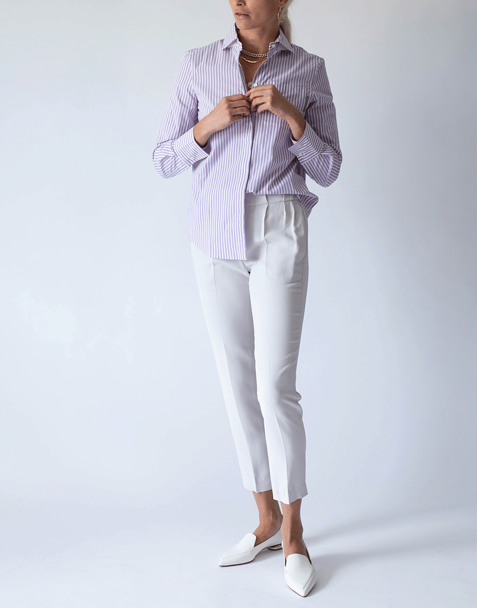 BRUNELLO CUCINELLI-Iris Cotton Poplin Stripe Shirt-