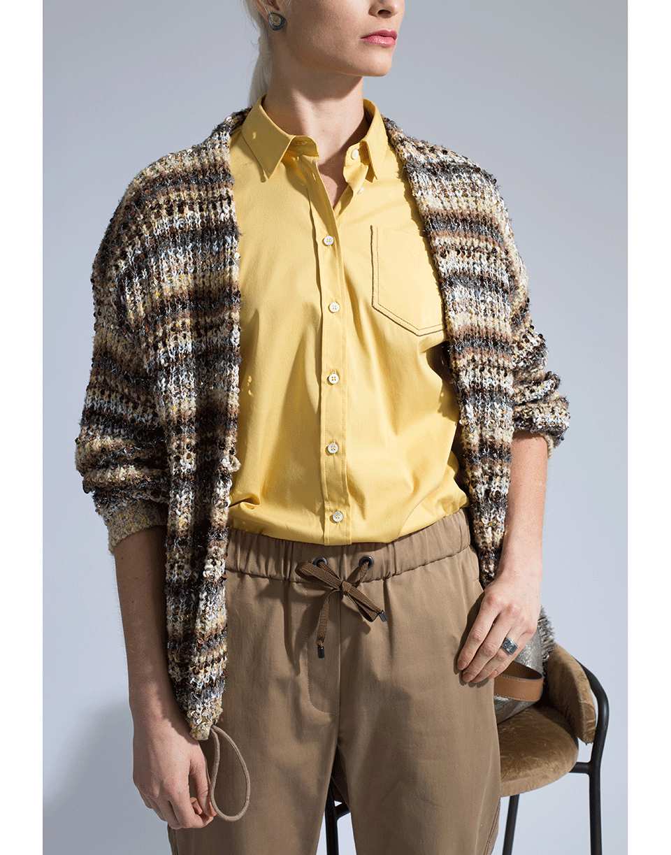 BRUNELLO CUCINELLI-Poplin Blouse-
