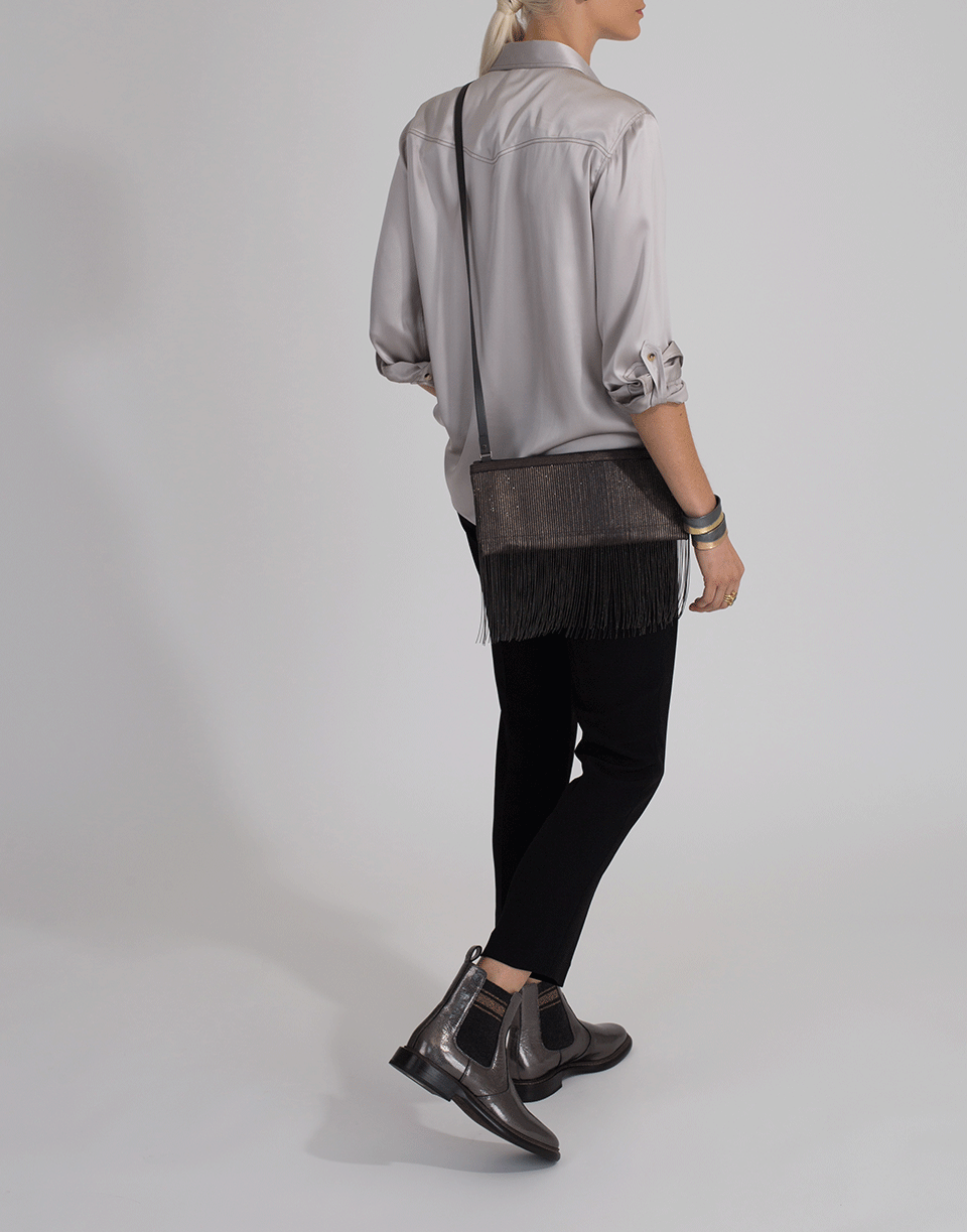 BRUNELLO CUCINELLI-Charmeuse Western Monili Blouse-