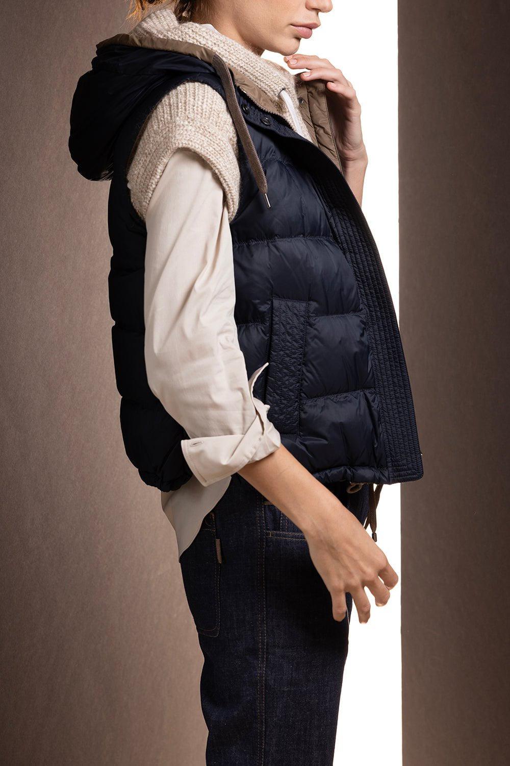 BRUNELLO CUCINELLI-Long Sleeve Monili Tab Shirt-