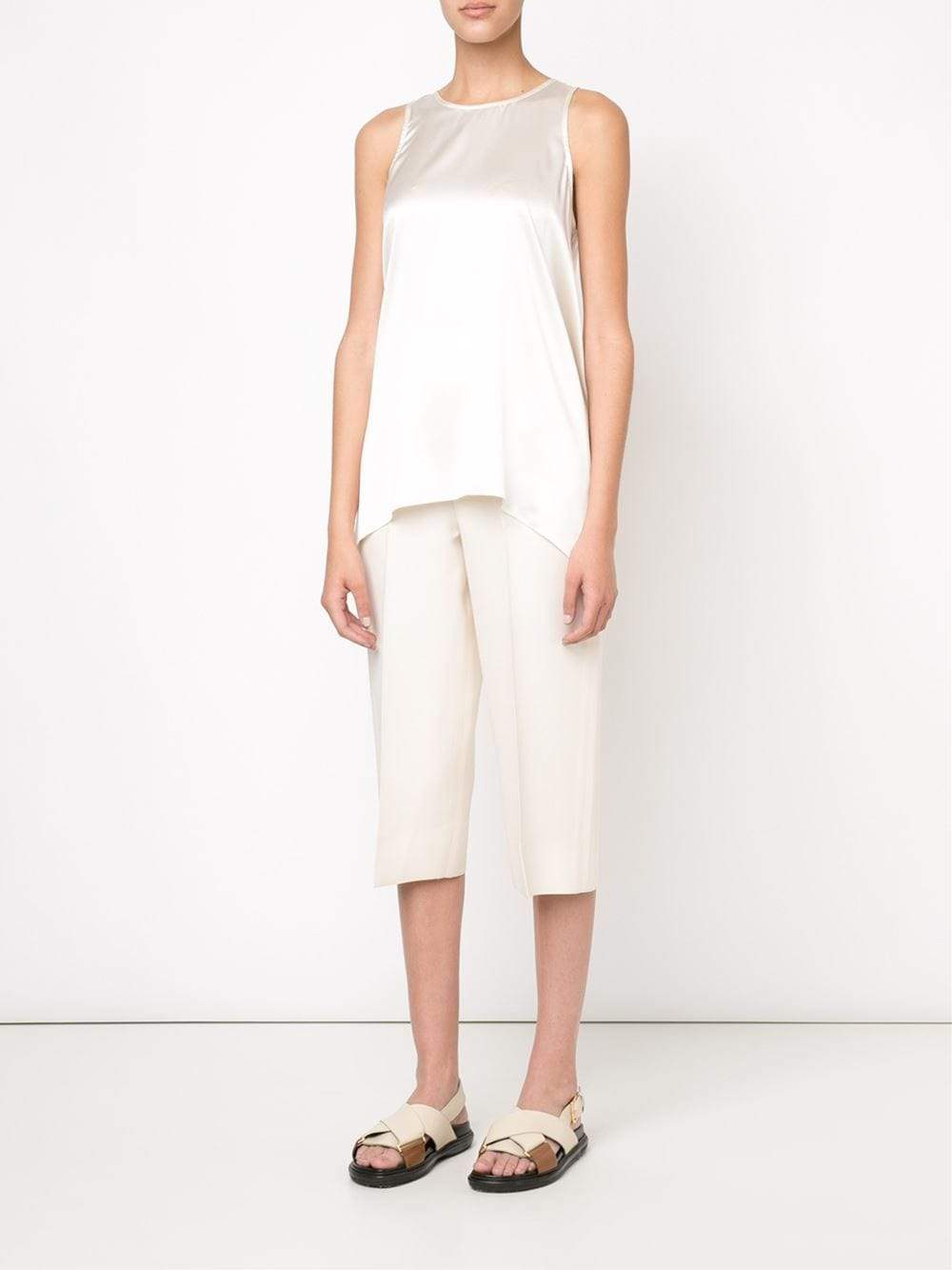 BRUNELLO CUCINELLI-Stretch Silk Trapeze Tank-