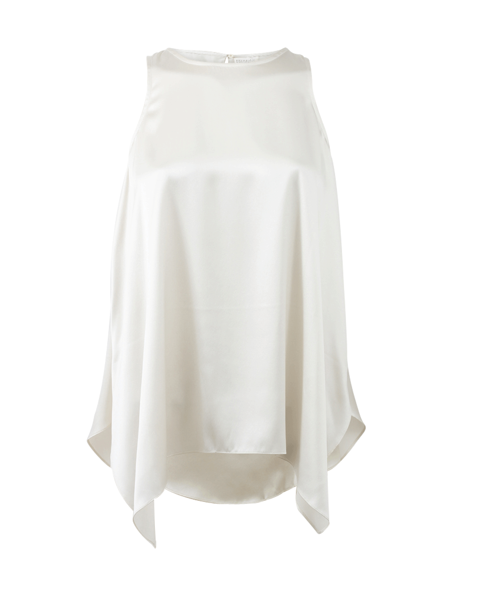 BRUNELLO CUCINELLI-Stretch Silk Trapeze Tank-