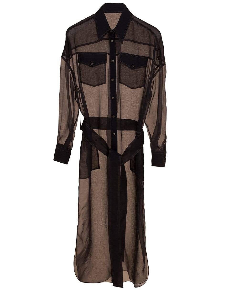 BRUNELLO CUCINELLI-Silk Organza Duster Blouse-