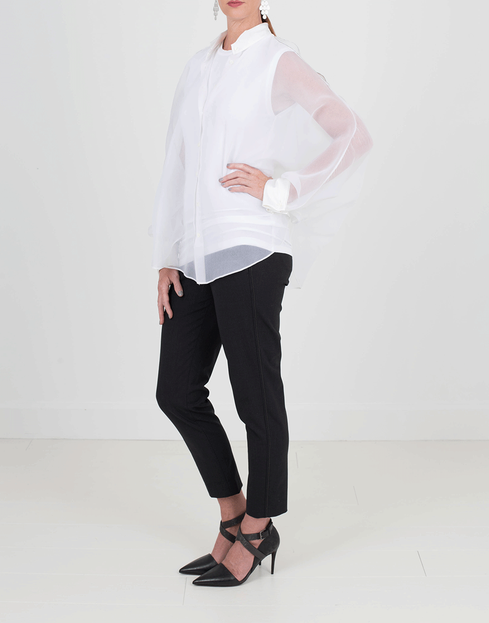 BRUNELLO CUCINELLI-Double Cold Shoulder Top-WHITE