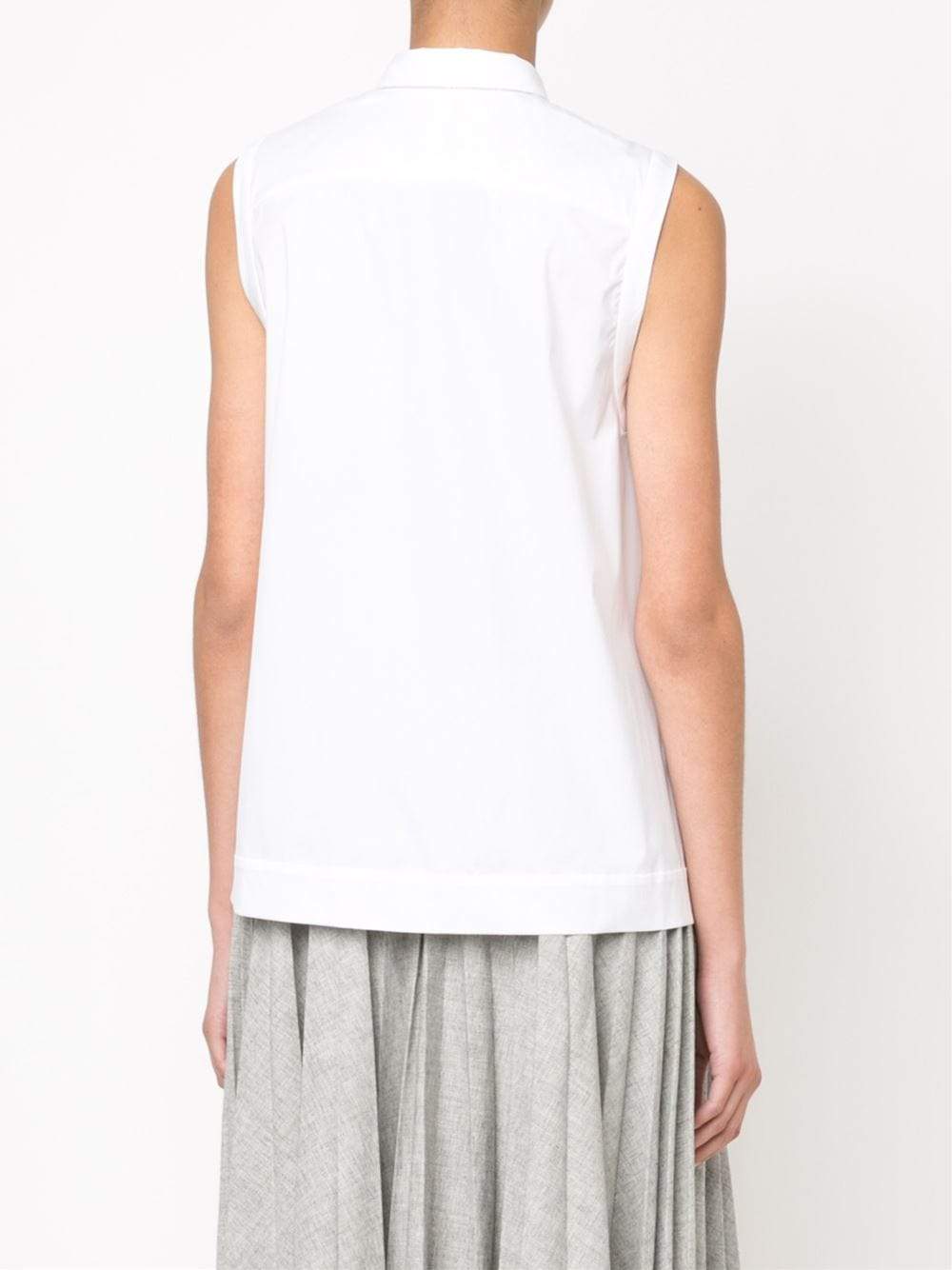 BRUNELLO CUCINELLI-Monili Collar Trapeze Blouse-