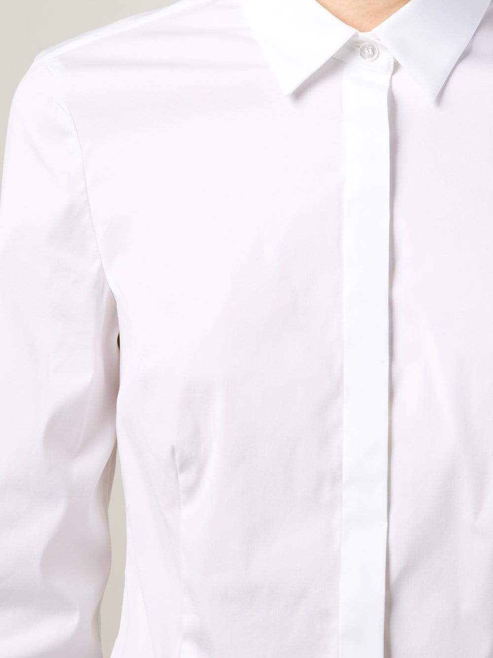 BRUNELLO CUCINELLI-Monili Neck Classic Poplin Shirt-