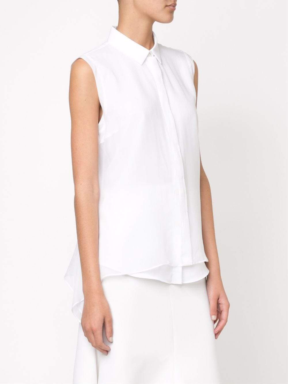 BRUNELLO CUCINELLI-Overlay Button Front Blouse-