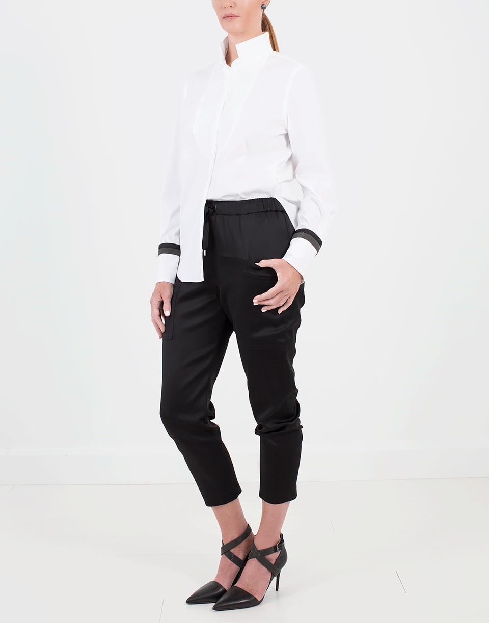 BRUNELLO CUCINELLI-Pique Blouse-
