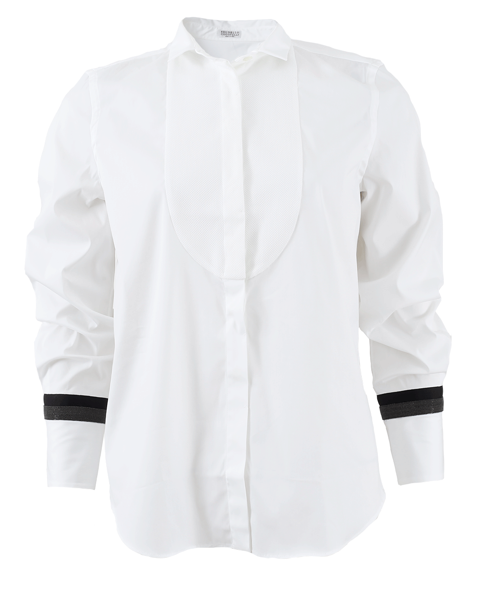 BRUNELLO CUCINELLI-Pique Blouse-