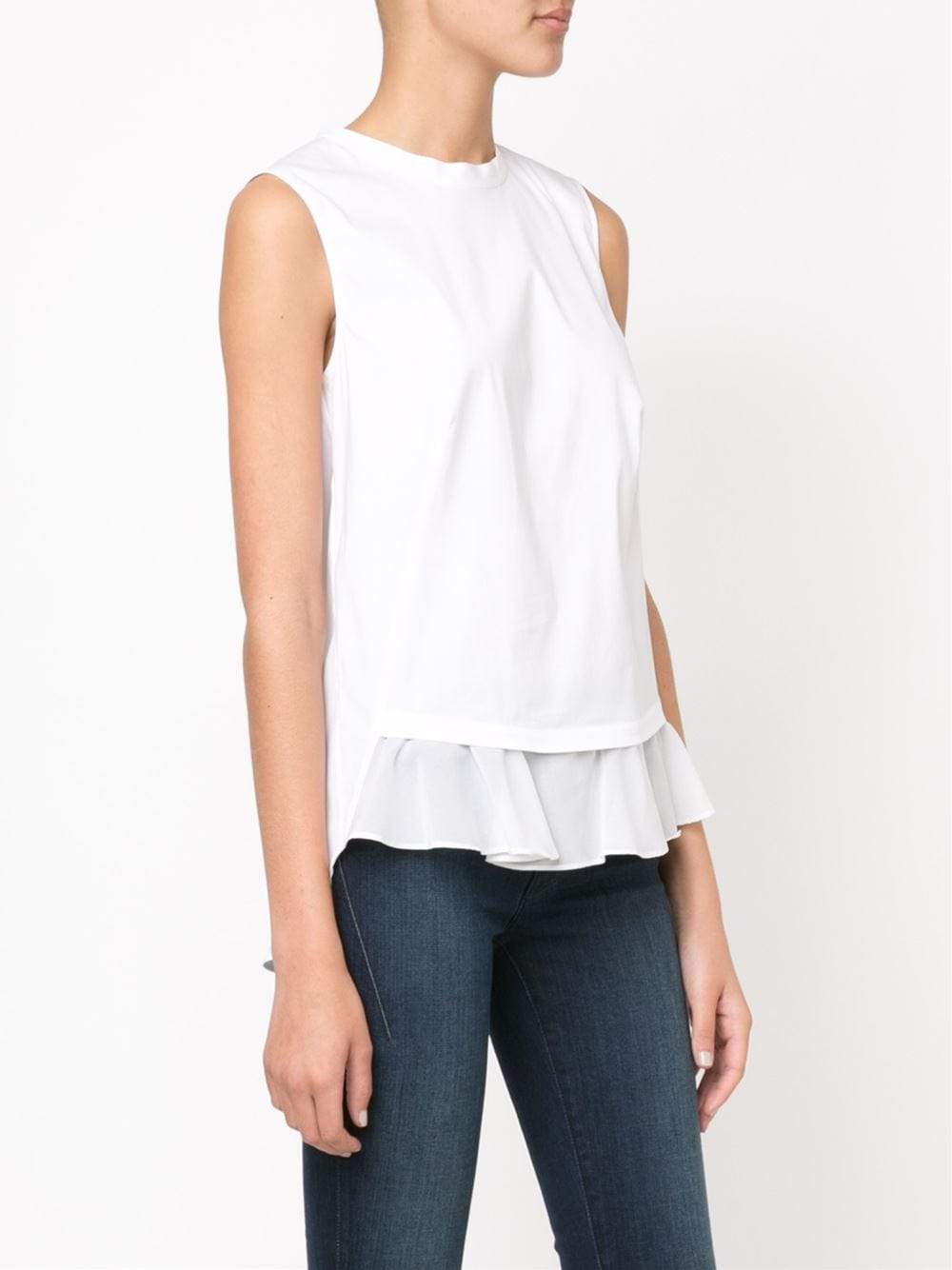 BRUNELLO CUCINELLI-Voile Ruffle Blouse-