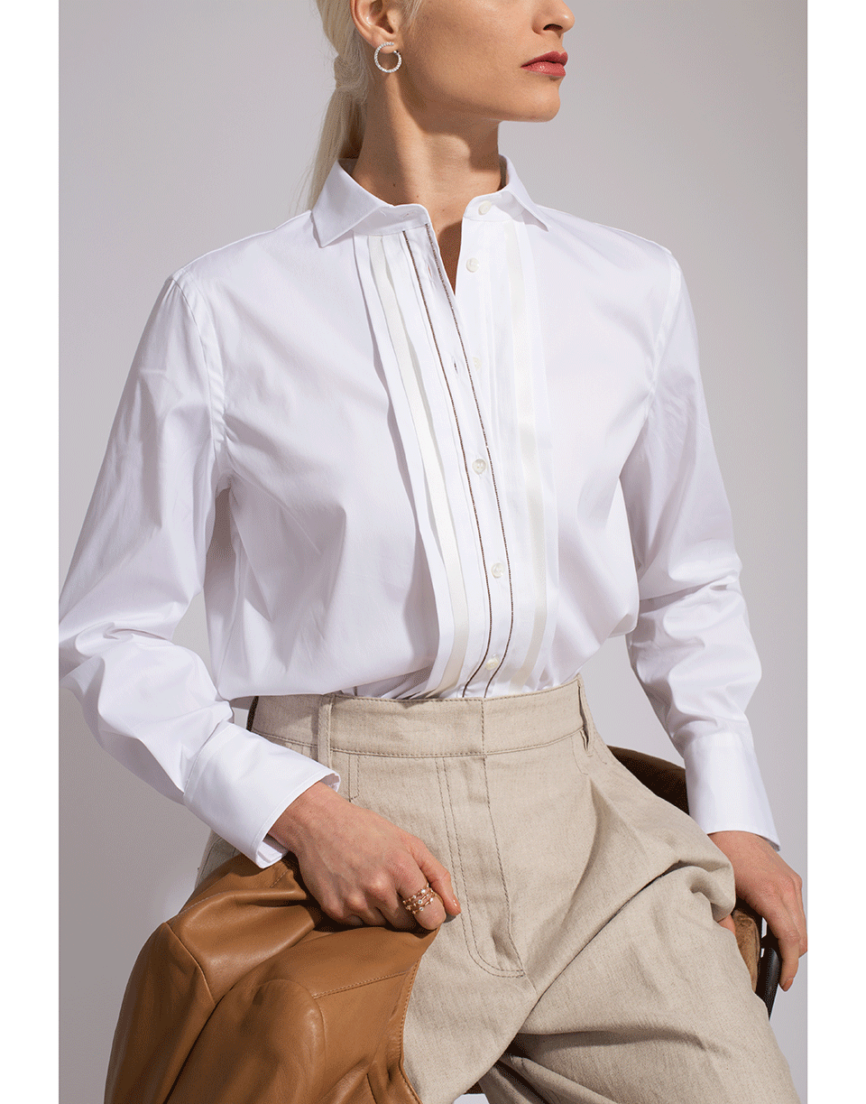 BRUNELLO CUCINELLI-Poplin Blouse-