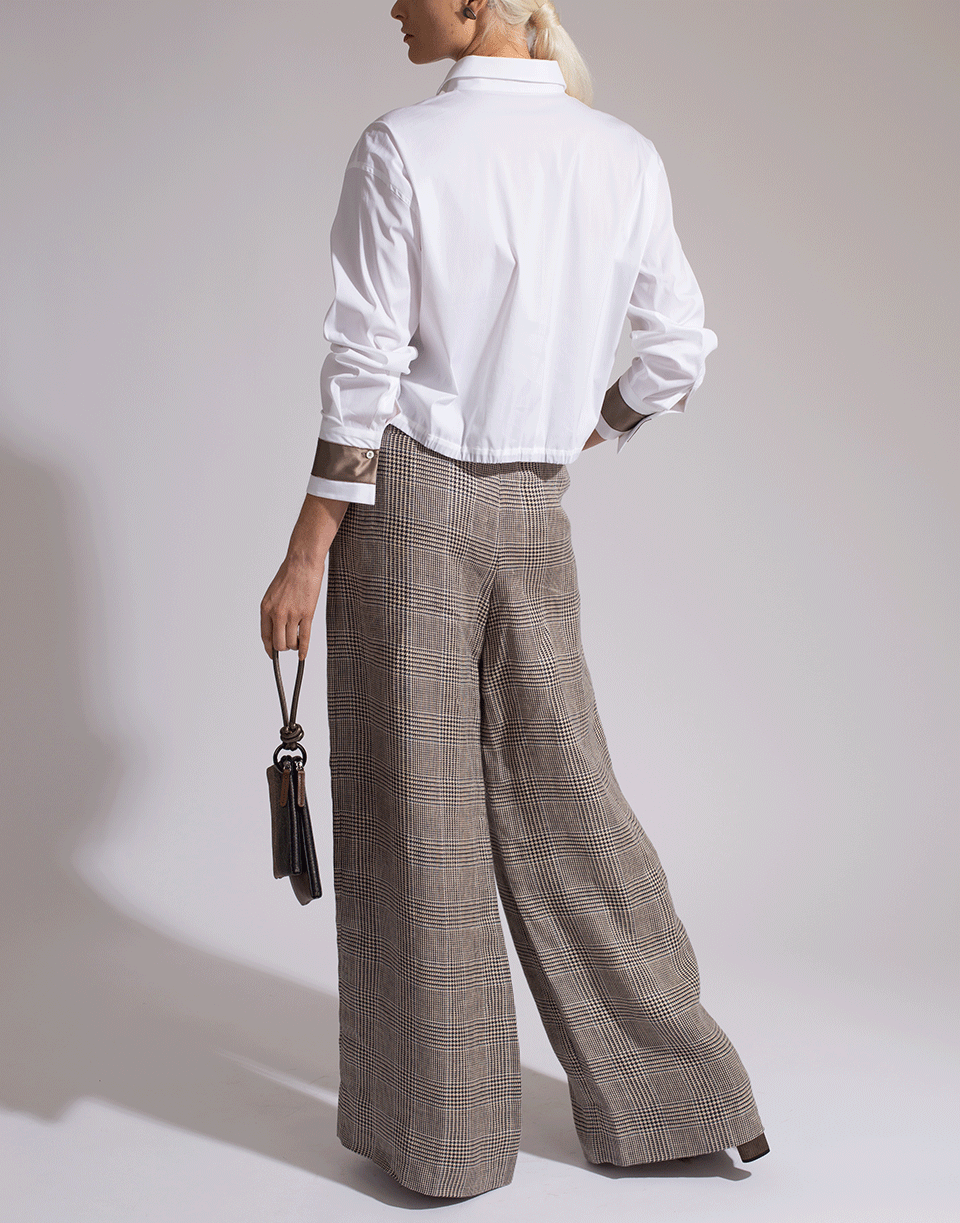 BRUNELLO CUCINELLI-Drawstring Cropped Blouse-