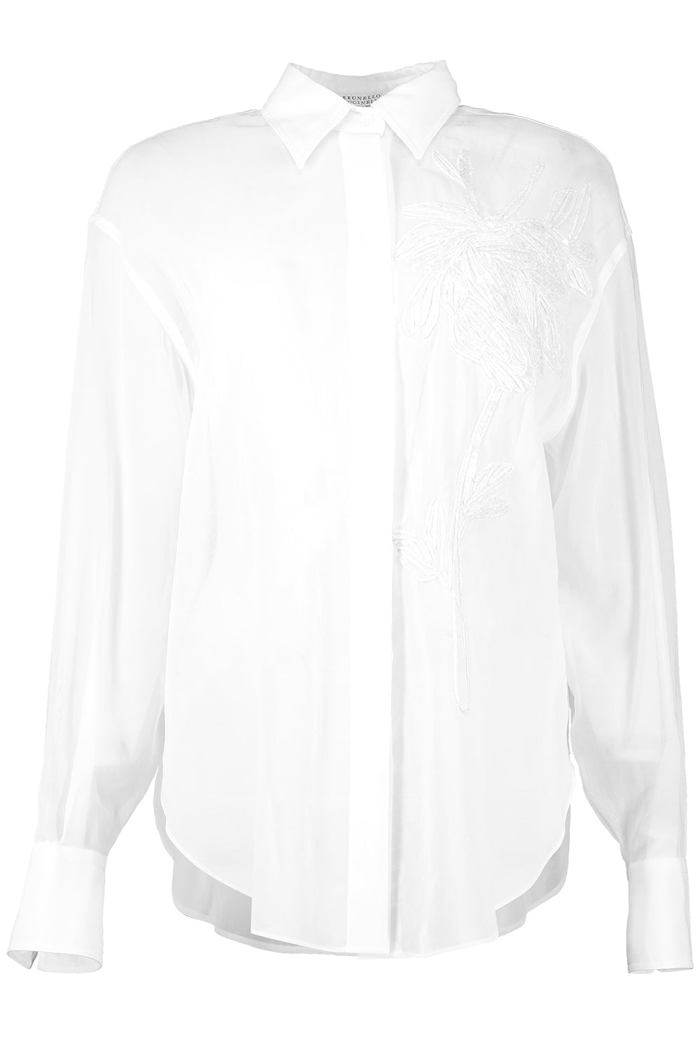 BRUNELLO CUCINELLI-Long Sleeve Magnolia Blouse-