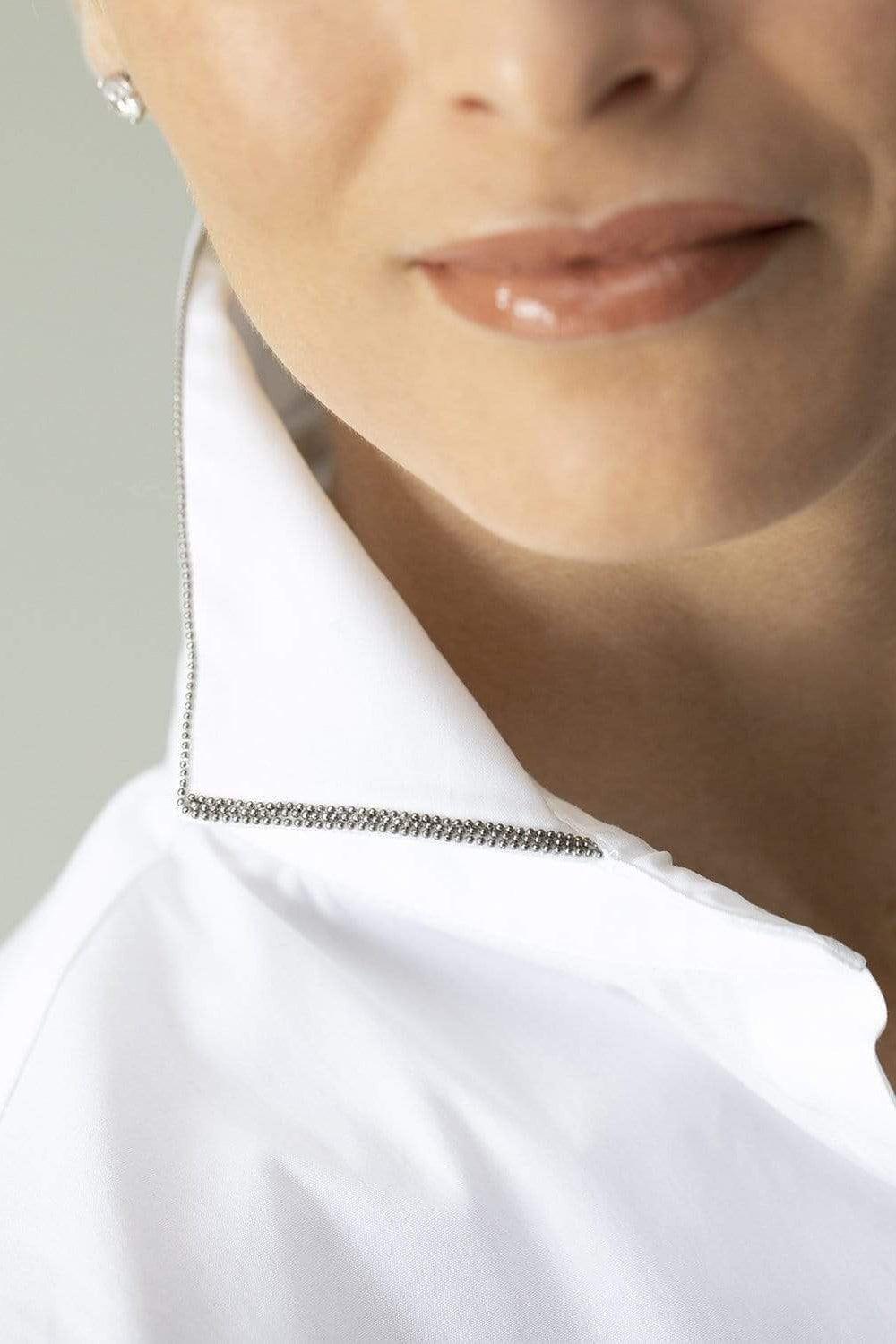 BRUNELLO CUCINELLI-Monili Collar Poplin Shirt-